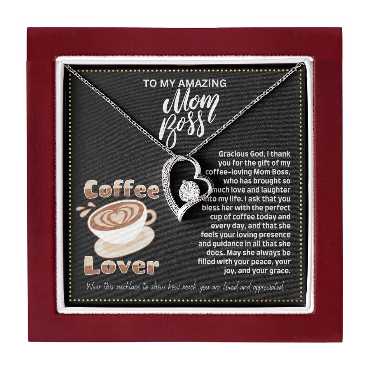 JGF Jewelry Gifts for Family Wife Mom Coffee Lover Gifts for Women