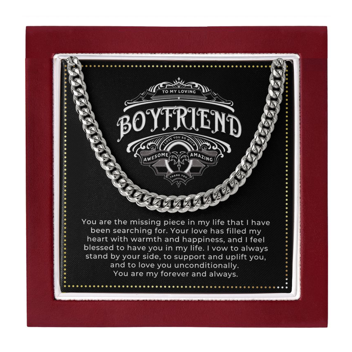 JGF Jewelry Gifts for Family Cute Gifts For Boyfriend Meaningful From Girlfriend