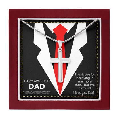 JGF Jewelry Gifts for Family Cross Necklace Silver Birthday Gifts For Men In Their 20s Dad Who Wants Nothing And Has Everything