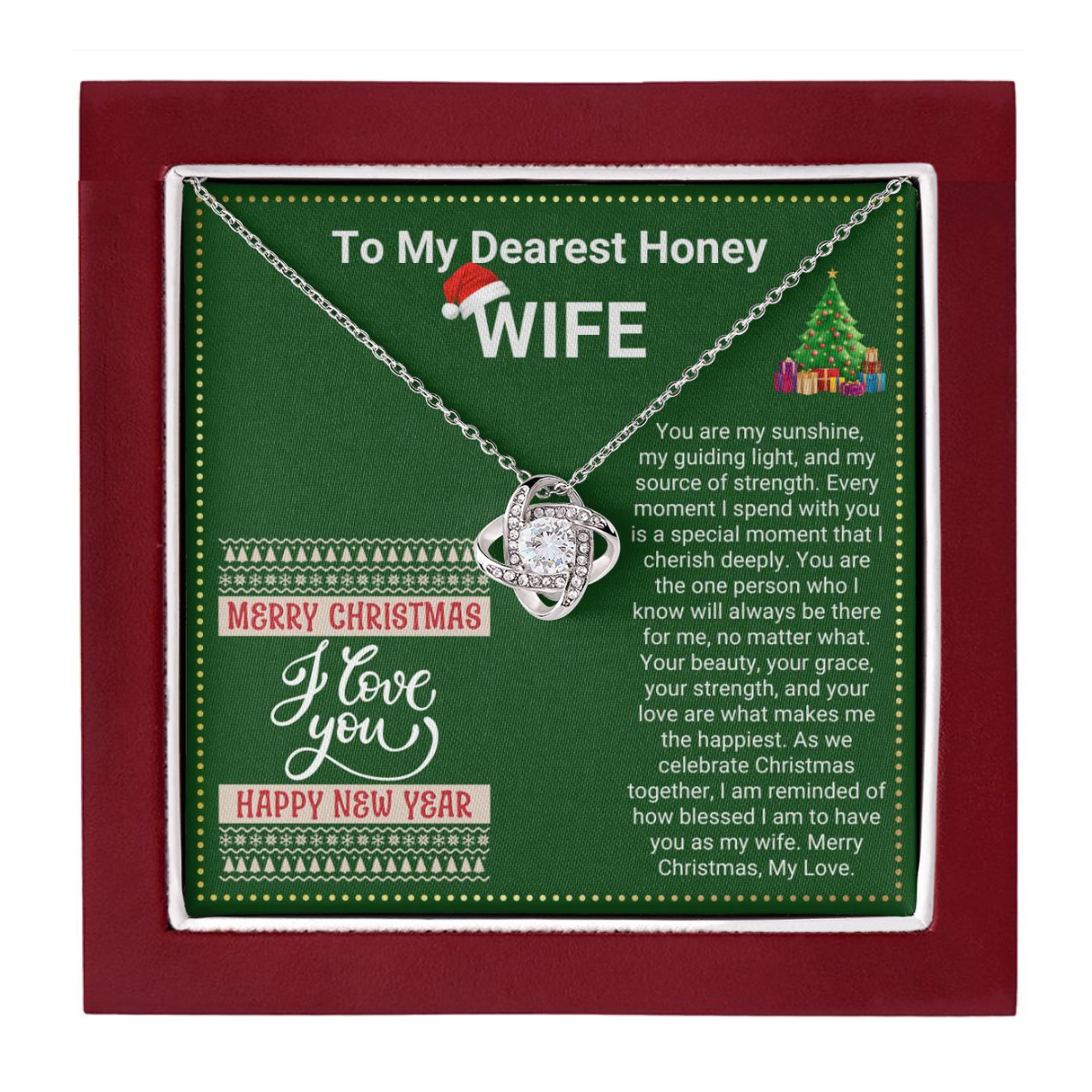 JGF Jewelry Gifts for Family Christmas Card For Wife