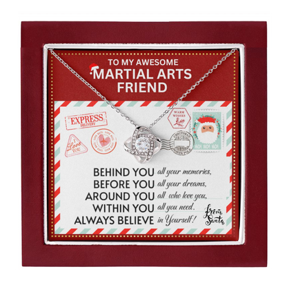 JGF Jewelry Gifts for Family Necklace Gift For Martial Arts Female Bestie BFF Friend Gift Basket