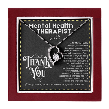 JGF Jewelry Gifts for Family Mental Health Therapist Gifts For Women Heart Necklace