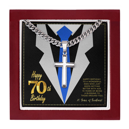 JGF Jewelry Gifts for Family 70 Year Old Birthday Gifts For Men