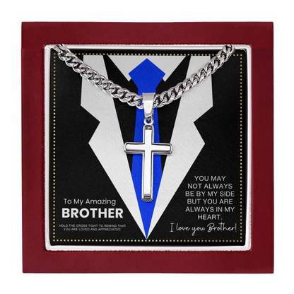 JGF Jewelry Gifts for Family Presents For Brothers From Sister Cross Necklace Men