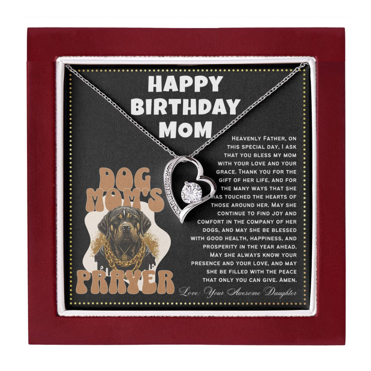 JGF Jewelry Gifts for Family Dog Paw Lover Mom For Mommy's Birthday