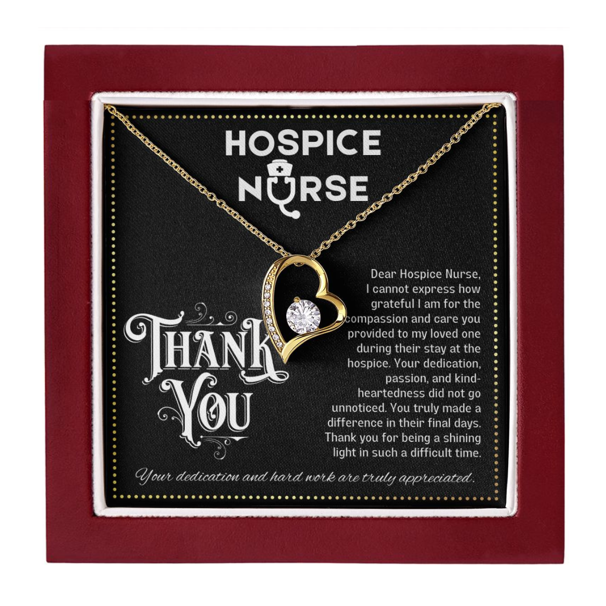 JGF Jewelry Gifts for Family Hospice Care Thank You Gifts for Nurses