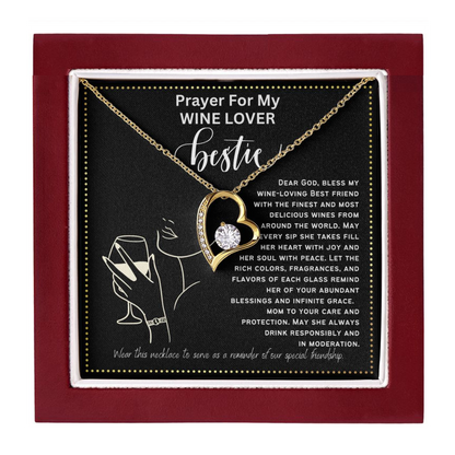 JGF Jewelry Gifts for Family I love Wine Necklace For My Wine Lover BFF Bestie Friend