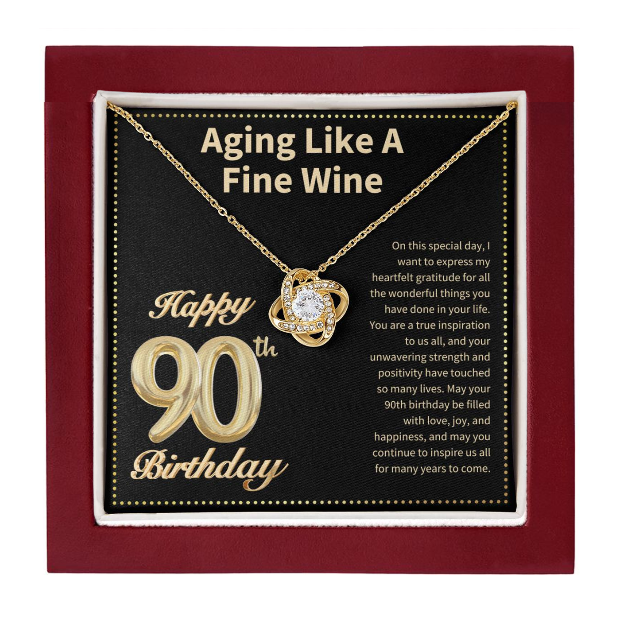 JGF Jewelry Gifts for Family 90th Birthday Card  for Women
