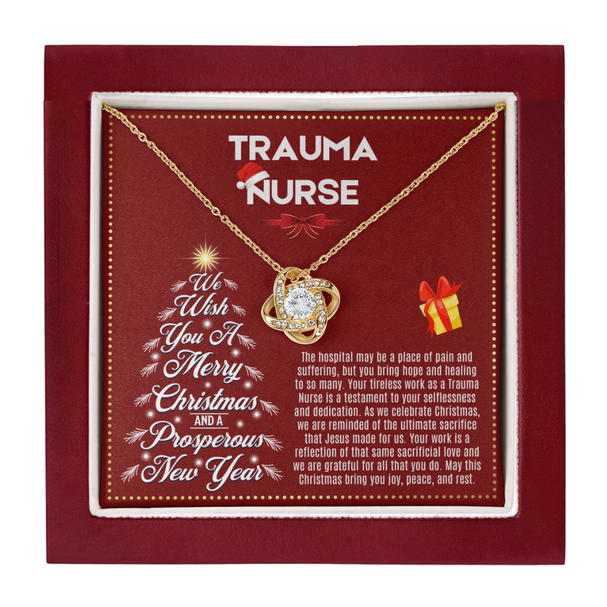 JGF Jewelry Gifts for Family Christmas Registered Nurse RN Trauma Nurse Practitioner Gifts for Women