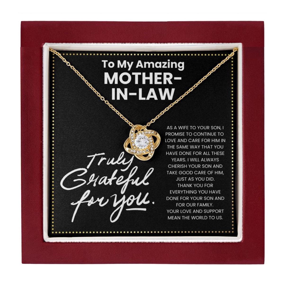 JGF Jewelry Gifts for Family Gifts To My Amazing Mother In Law