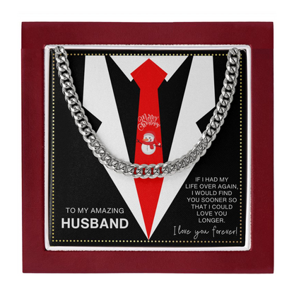 JGF Jewelry Gifts for Family To My Amazing Darling Husband Necklace on Christmas Day