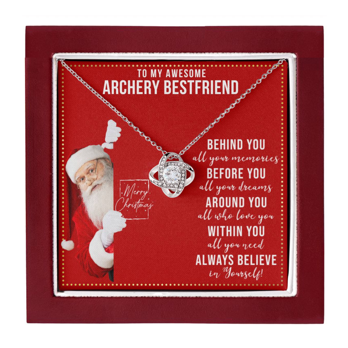 JGF Jewelry Gifts for Family Necklace Gift For Archery Adult BFF Bestie Female Friend