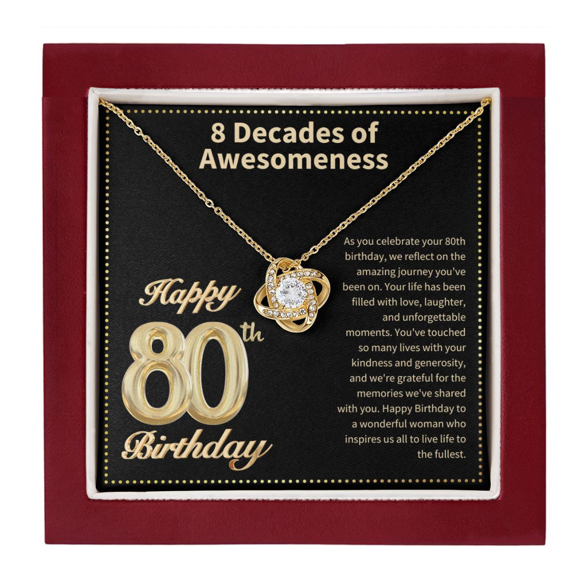 JGF Jewelry Gifts for Family 80th Birthday Gifts for Women