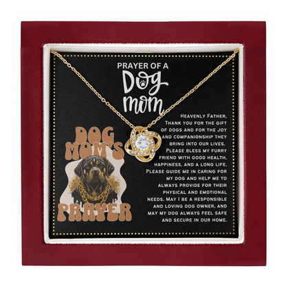 JGF Jewelry Gifts for Family Prayer For My Dog Lover Mom Love Knot Necklace