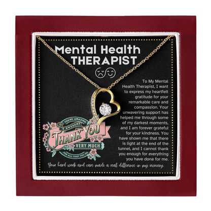 JGF Jewelry Gifts for Family Thank You Gifts For Therapists Mental Health Heart Necklace