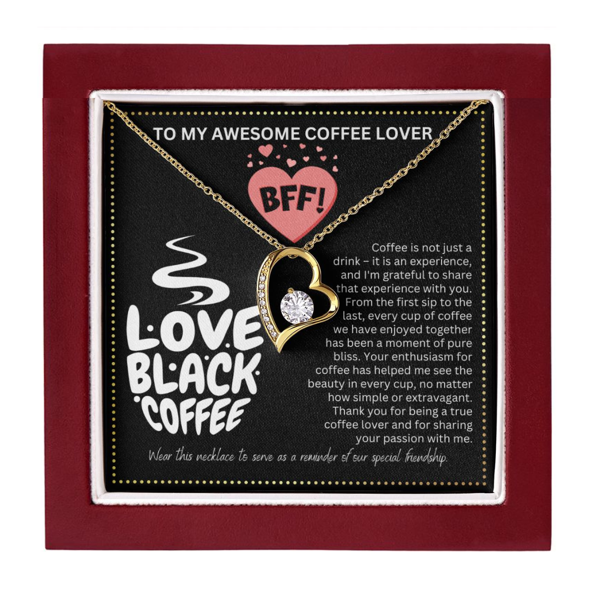 JGF Jewelry Gifts for Family To My Amazing Coffee Lover BFF Bestie Friend