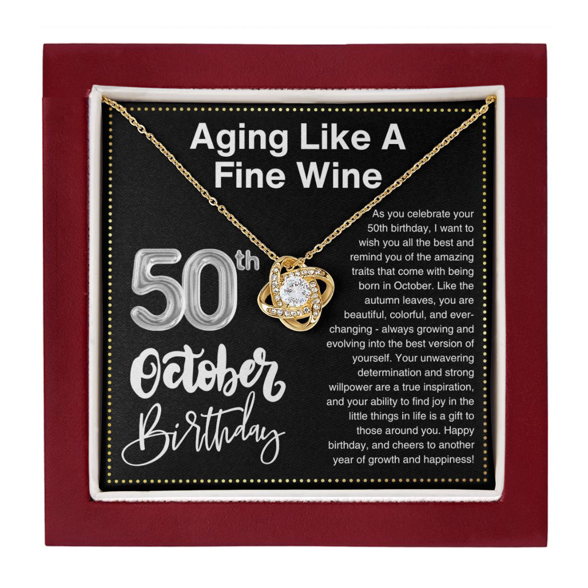 JGF Jewelry Gifts for Family 50th Birthday Gifts For Women Funny October