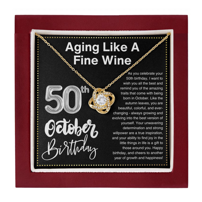 JGF Jewelry Gifts for Family 50th Birthday Gifts For Women Funny October