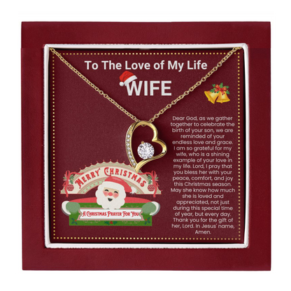 JGF Jewelry Gifts for Family Christmas Message Card For Wife To My Beautiful Wife Necklace