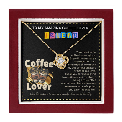 JGF Jewelry Gifts for Family To My Amazing Coffee Lover Friend BFF Bestie Heart Necklace