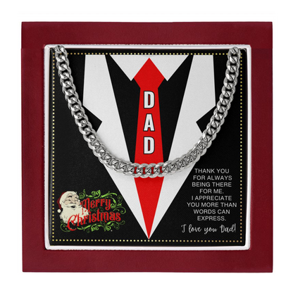 JGF Jewelry Gifts for Family Dad Chain Necklace For Men Christmas Xmas Presents