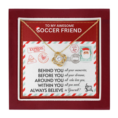 JGF Jewelry Gifts for Family Necklace Gift For Soccer Adult Female Bestie BFF Friend