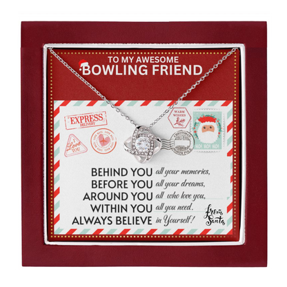 JGF Jewelry Gifts for Family Necklace Gift For Bowling Adult Female Bestie BFF Friend