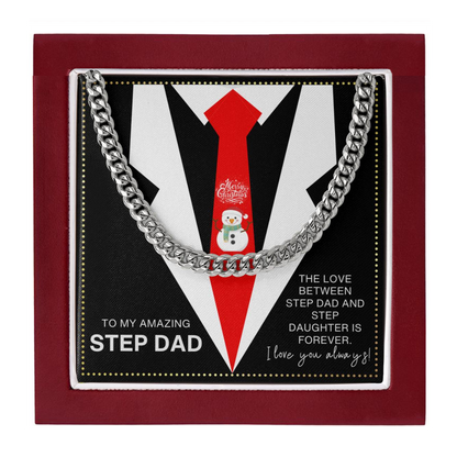 JGF Jewelry Gifts for Family Christmas Card Mum and Step Dad From Step Daughter