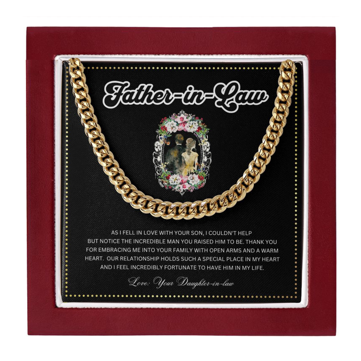 JGF Jewelry Gifts for Family | Father In Law Gift From Daughter In Law Day Of Wedding Gifts