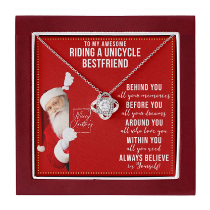 JGF Jewelry Gifts for Family Necklace Gift For Riding A Unicycle Female Bestie BFF Friend