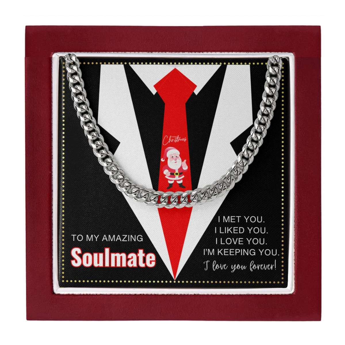 JGF Jewelry Gifts for Family Soulmate Necklace Gifts For Men Sterling Silver