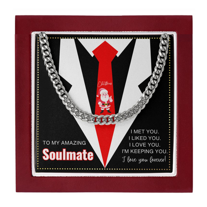 JGF Jewelry Gifts for Family Soulmate Necklace Gifts For Men Sterling Silver