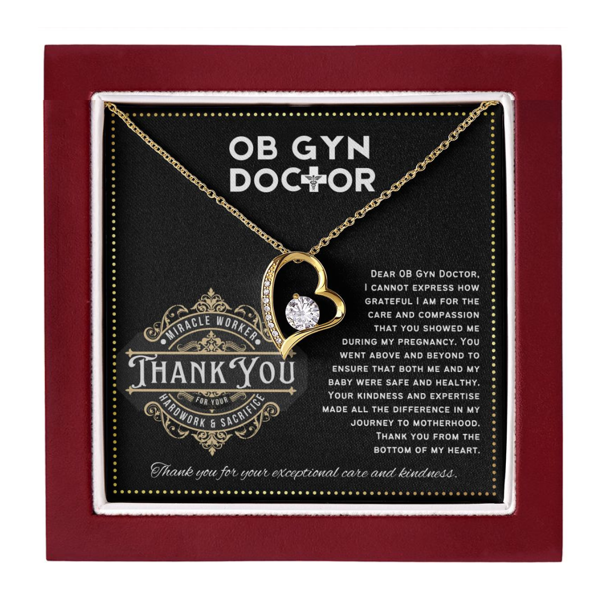 JGF Jewelry Gifts for Family ObGyn Thank You Gifts For Women Doctors