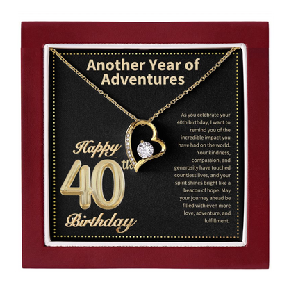 JGF Jewelry Gifts for Family Happy 40th Birthday Card for Women