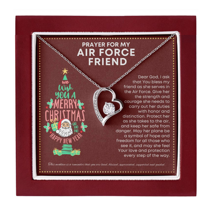 JGF Jewelry Gifts for Family I Love My US Air Force Best Friend Cute Simple Heart Necklace