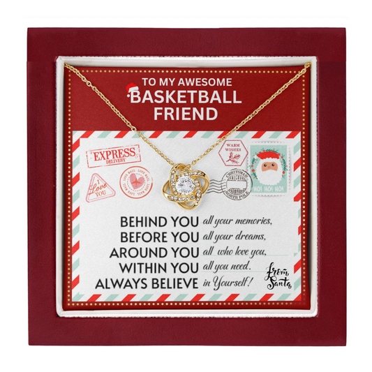 JGF Jewelry Gifts for Family Necklace Gift For Basketball Female Bestie BFF Friend Long Distance