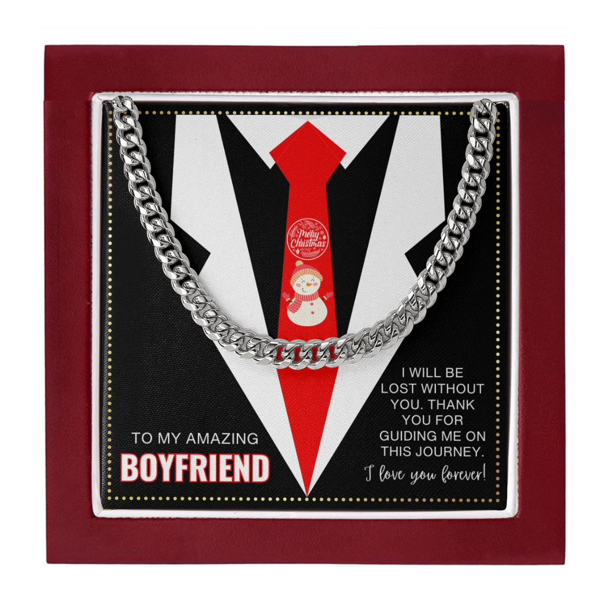 JGF Jewelry Gifts for Family Promise Chain For Boyfriend Sterling Silver