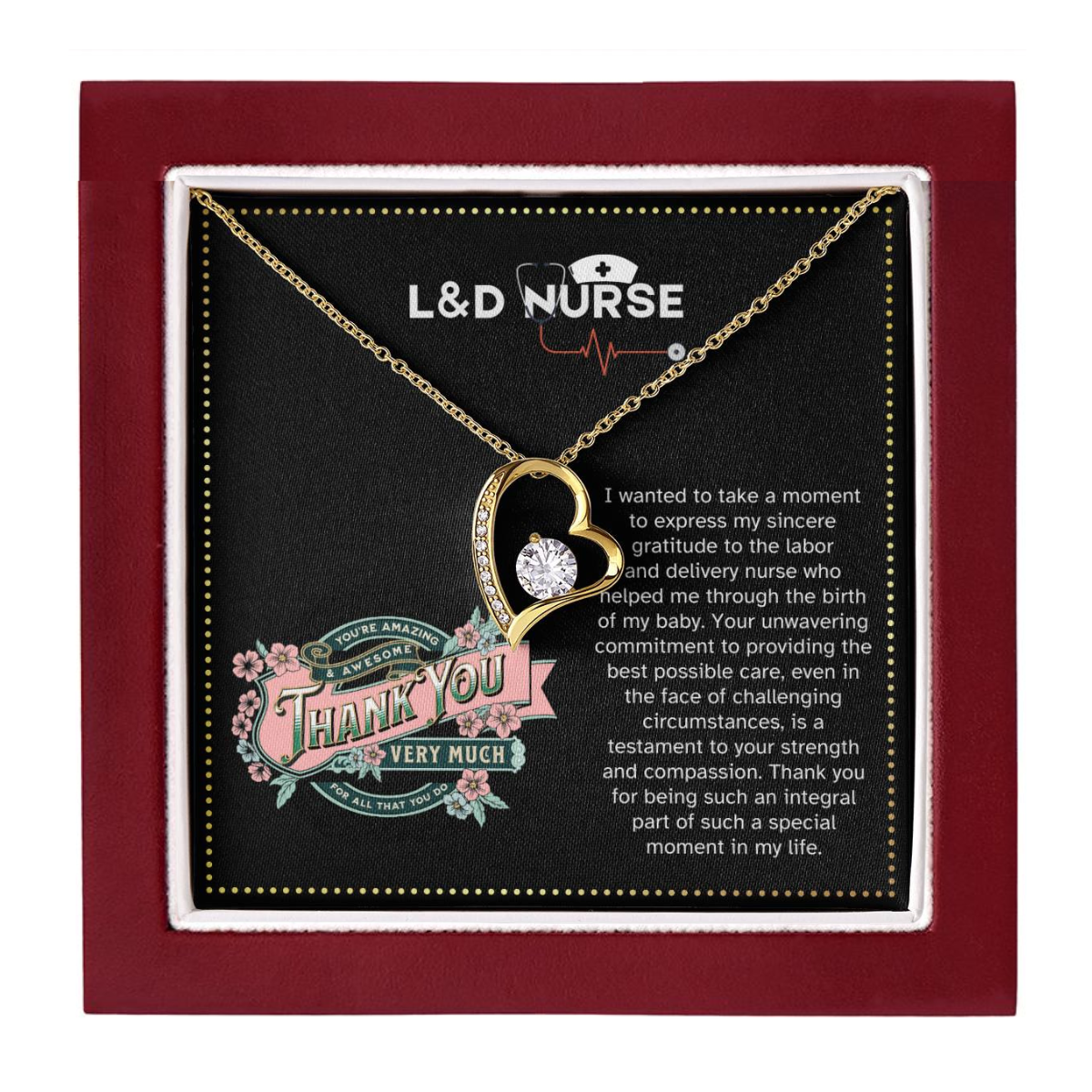 JGF Jewelry Gifts for Family Labor And Delivery RN Nurse Appreciation Thank You Gifts