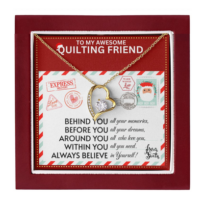JGF Jewelry Gifts for Family Christmas Stocking Stuffer Quilting BFF Best Friend Bestie Gifts