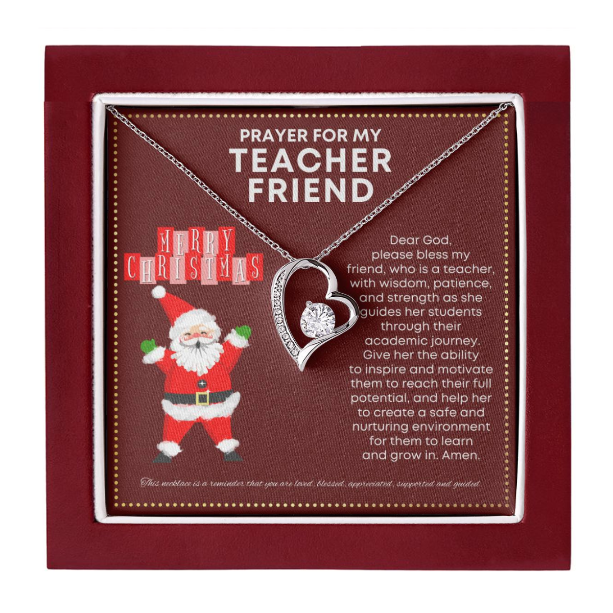 JGF Jewelry Gifts for Family  Heart Necklace Appreciation Present for Teacher Friend