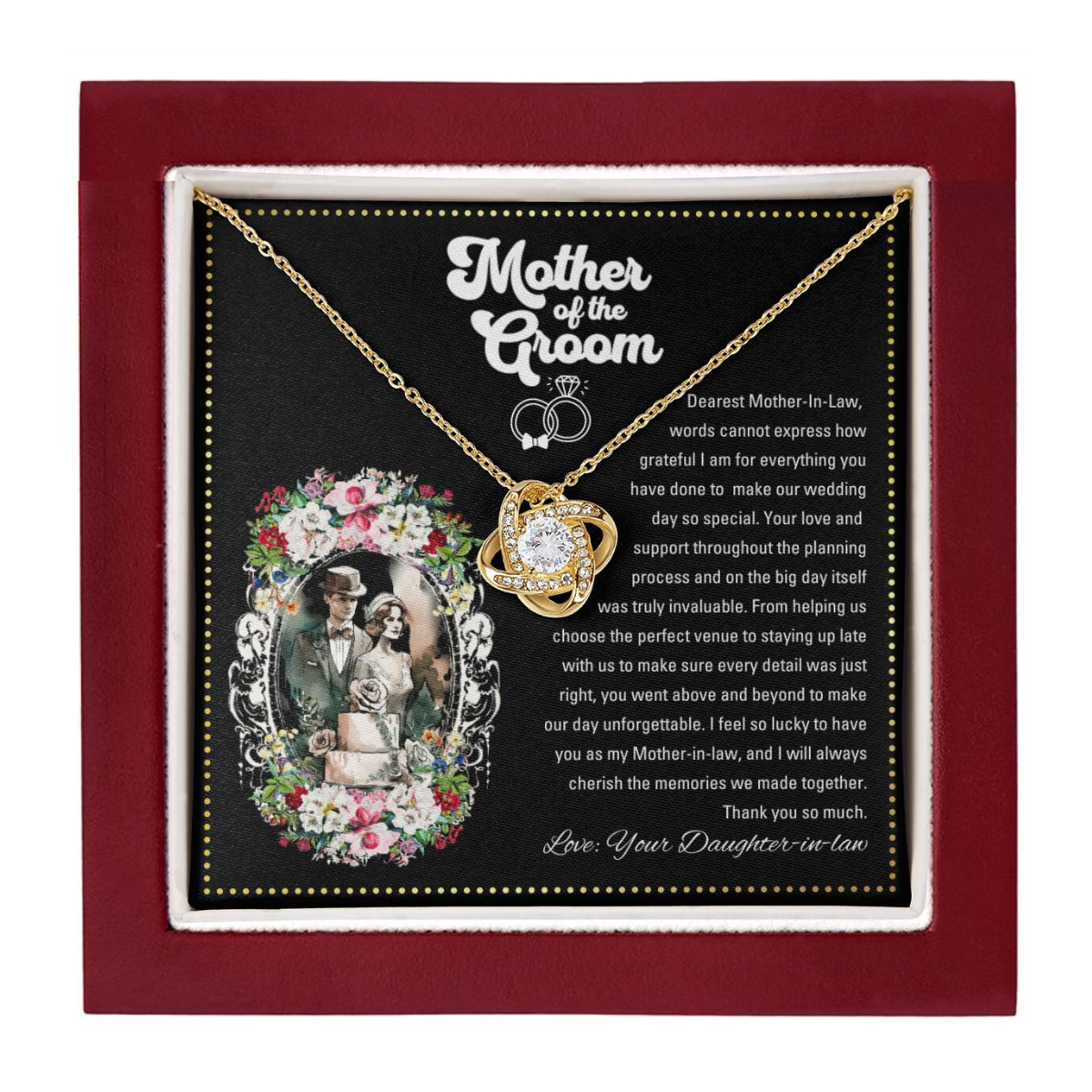JGF Jewelry Gifts for Family | Mother Of The Groom Gifts From Bride, Wedding Keepsake Gift