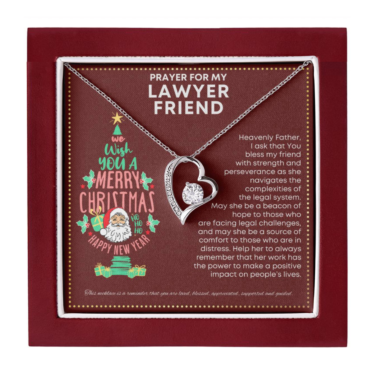 JGF Jewelry Gifts for Family My Friend Is a Lawyer Present Heart Necklace