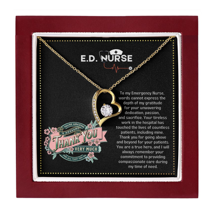 JGF Jewelry Gifts for Family ED ER RN Nurse Necklace Gifts Thank You