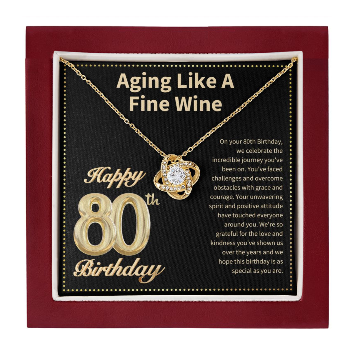 JGF Jewelry Gifts for Family 80th Birthday Card  for Women