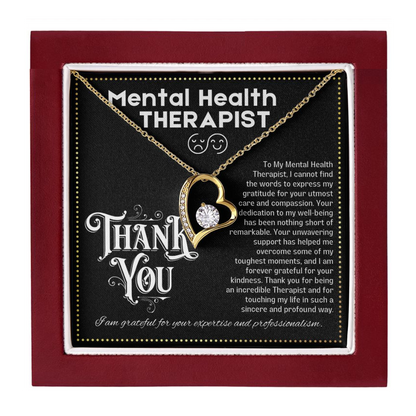 JGF Jewelry Gifts for Family Mental Health Therapist Gifts For Women Heart Necklace