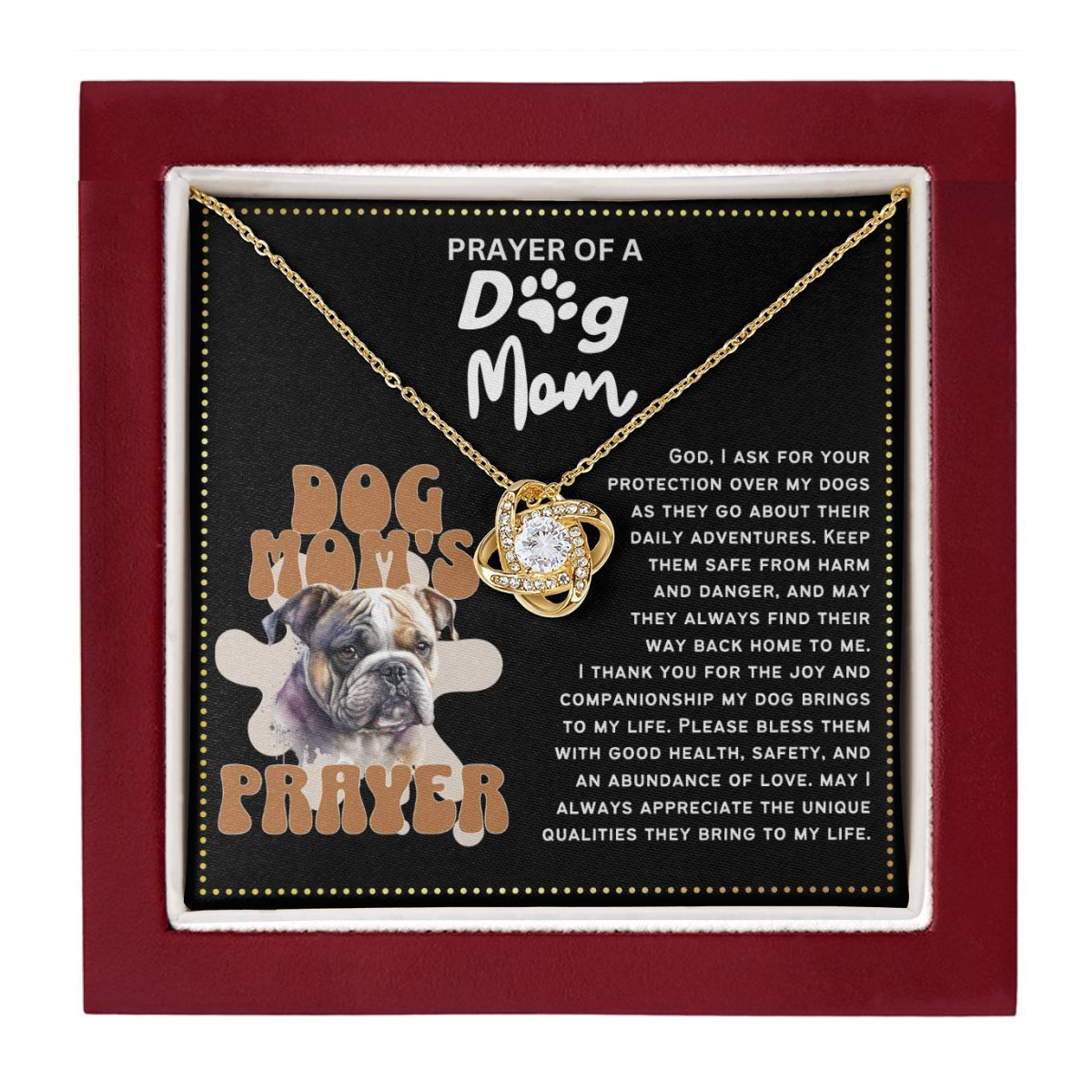 JGF Jewelry Gifts for Family I Love Pet Paw Dog for Mom's Birthday Necklace