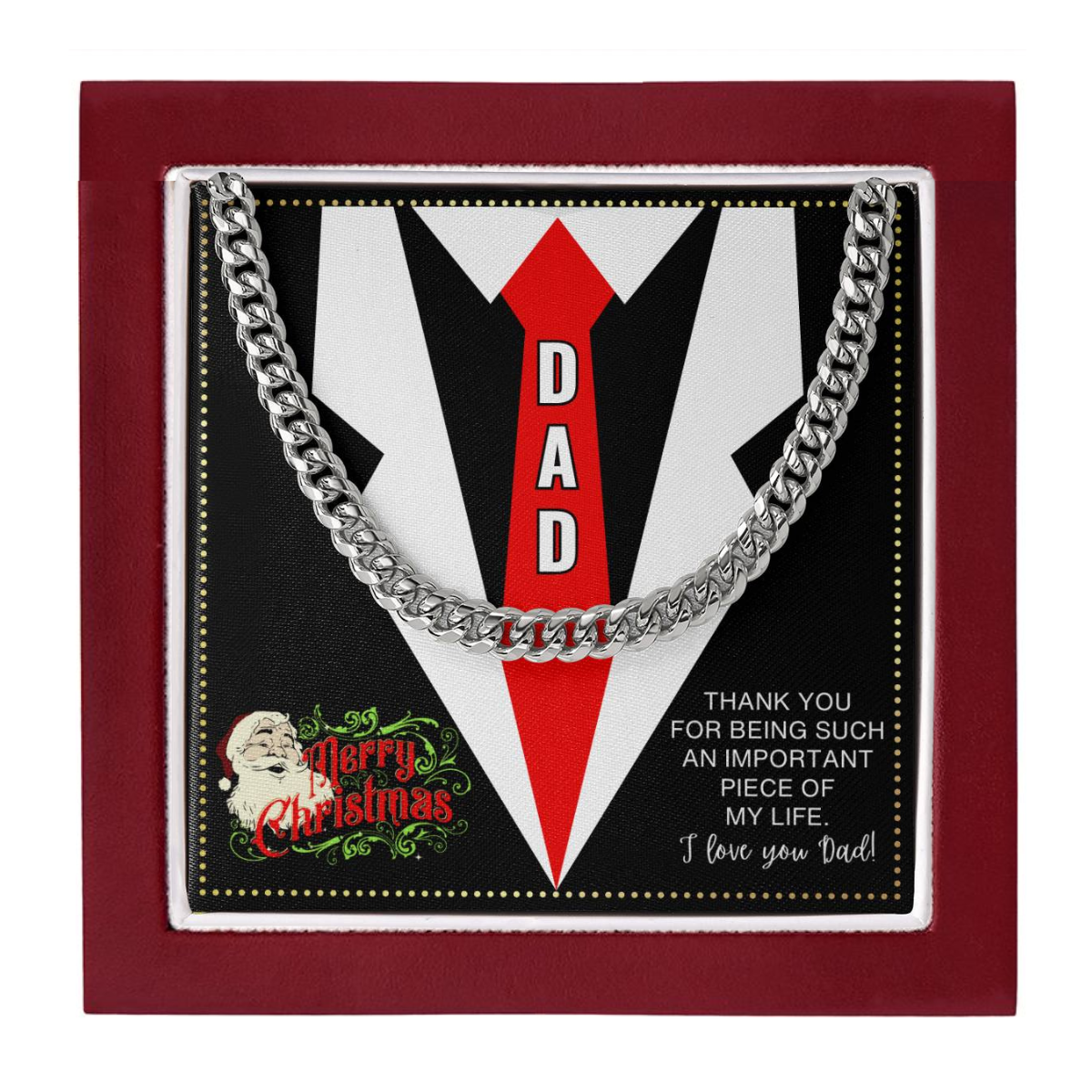 JGF Jewelry Gifts for Family Christmas Present For Old Dad Daddy From Daughter and Son