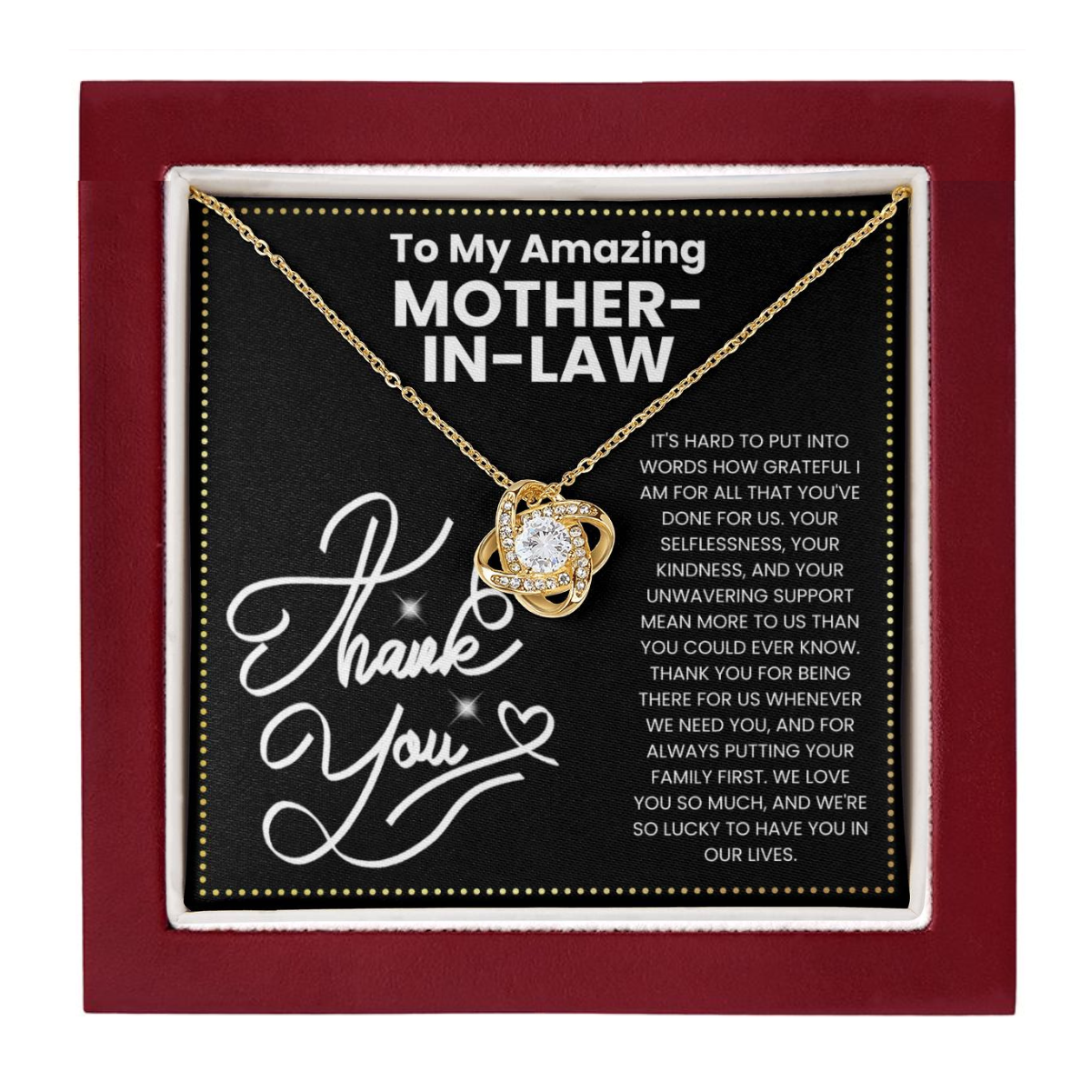 JGF Jewelry Gifts for Family Thank You Gifts To My Future Mother In Law