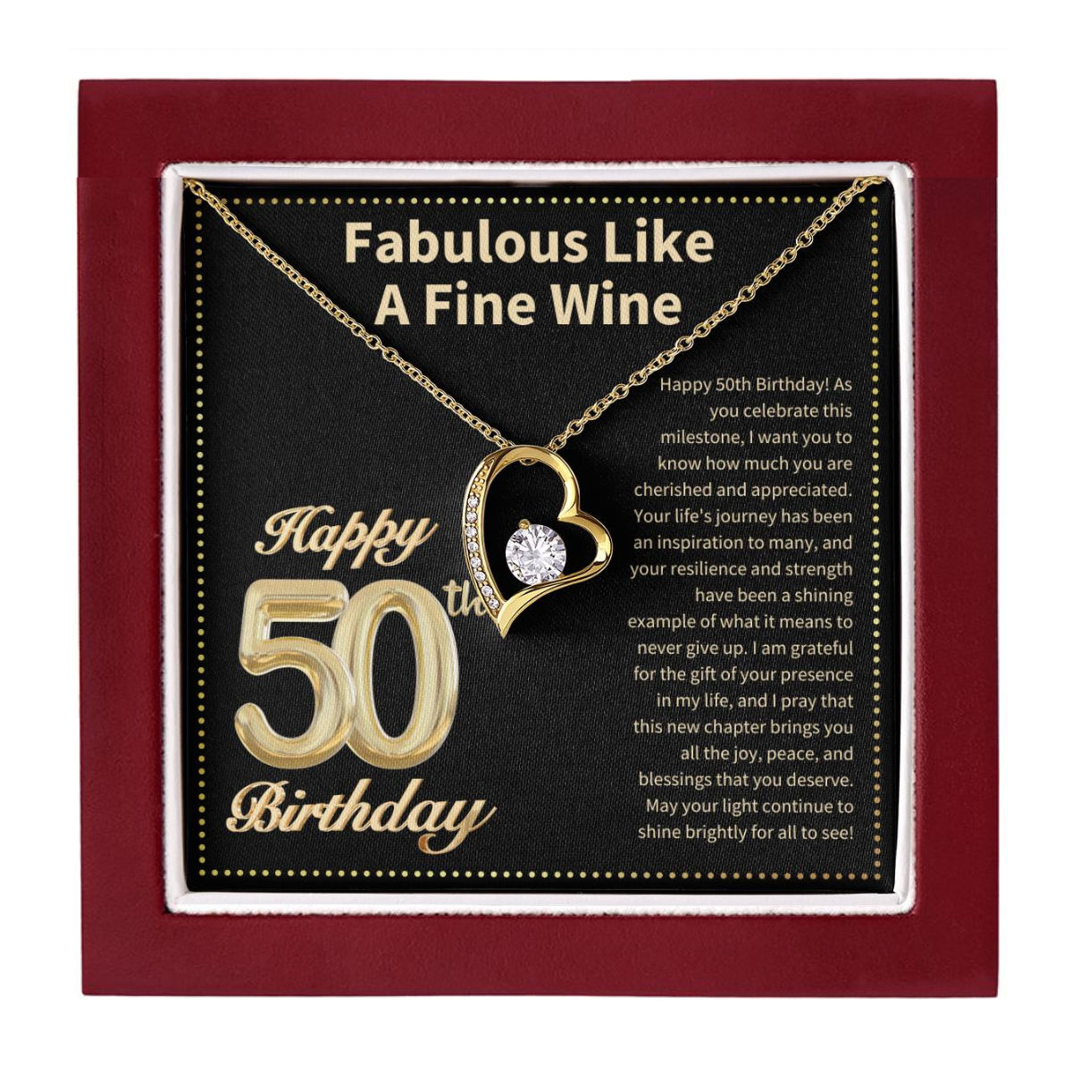 JGF Jewelry Gifts for Family 50 Year Old Birthday Gifts For Women Unique