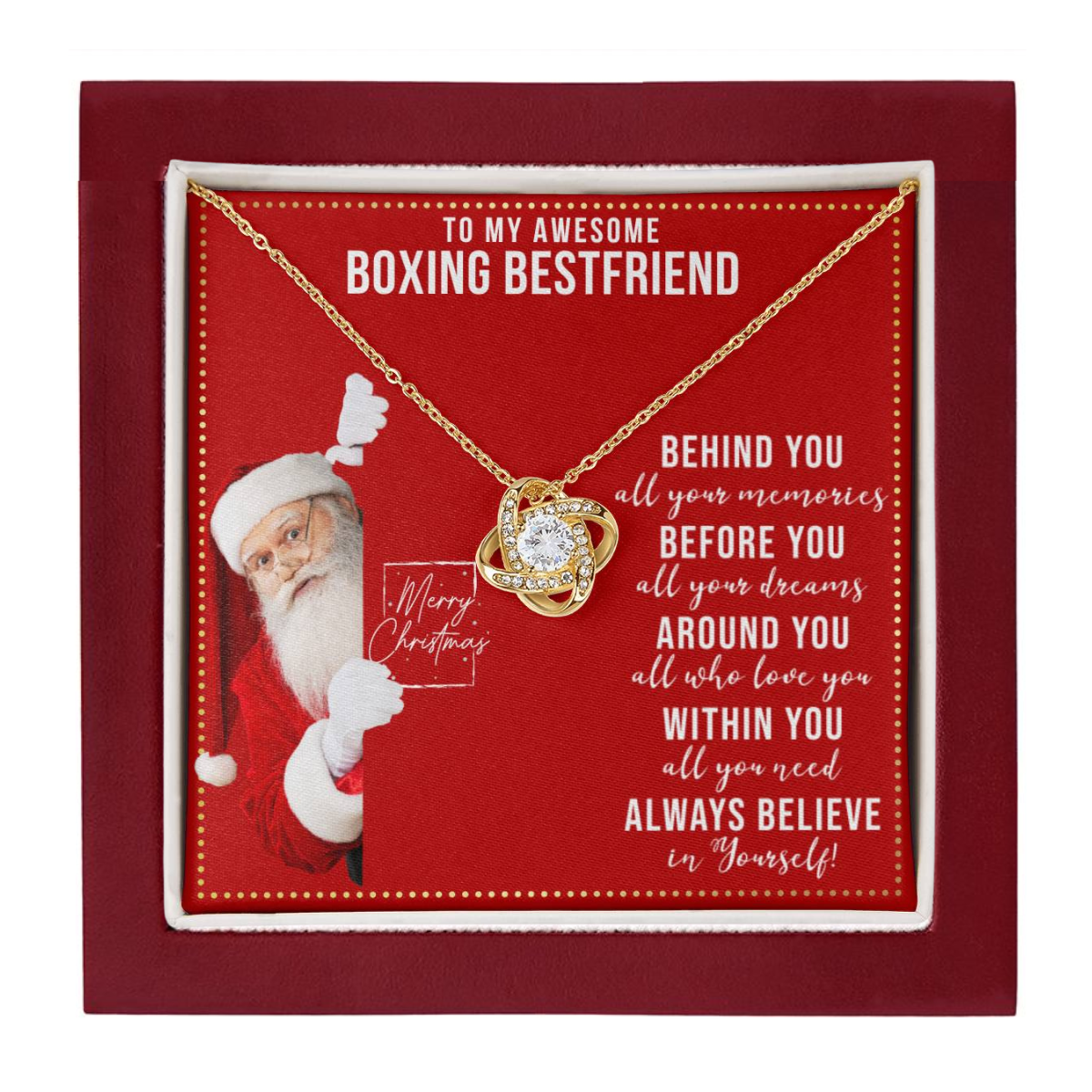 JGF Jewelry Gifts for Family Necklace Gift For Boxing Female Bestie BFF Friend